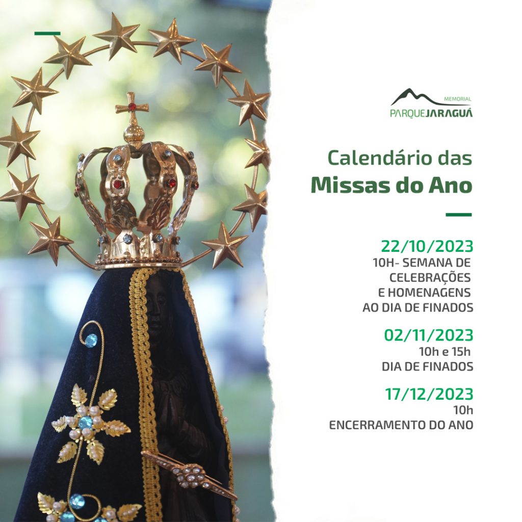 Calendário de Missas no Memorial Parque Jaraguá