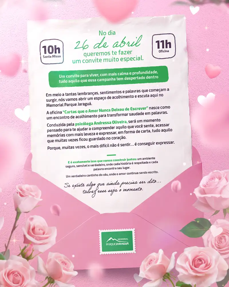 Oficina de cartas - Dia das Mães no Memorial Parque Jaraguá